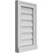 Ekena Millwork Vertical Surface Mount PVC Gable Vent w/ 2"W x 2"H , Brickmould Sill Frame, 12"W x 20"H GVPVE12X2003SN - alternate 5